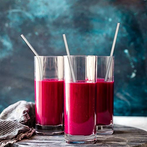 Iware 12-Pack Reusable Stainless Steel Metal Straws With Case - Long Drinking Straws For 30 Oz And 20 Oz Tumblers Yeti Dishwasher Safe - 2 Cleaning Brushes Included 4 Iware 12-Pack Reusable Stainless Steel Metal Straws With Case - Long Drinking Straws For 30 Oz And 20 Oz Tumblers Yeti Dishwasher Safe - 2 Cleaning Brushes Included - Image 4