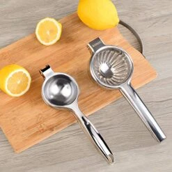 Lemon Squeezer Stainless Steel Manual Fruit Squeezer, Citrus Squeezer Fruit Juice Reamer Fast Handle Press Tool, Manual Juicer Perfect For Juicing Oranges, Pomegranate, Lemons & Limes -Peugeot Shop 511La92VxTL