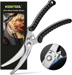 Itchen Scissors, KOOKTOOL Kitchen Shears Heavy Duty Poultry Shears, Dishwasher Safe Meat Scissors, Kitchen Shears For Chicken, Bone, Poultry, Vegetable, Fish