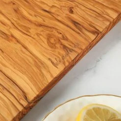 Natural Olive Wood Cutting Board, Rustic Serving Platter For Meat & Snack, Wooden Charcuterie Board Cheese Serving Tray, Handmade Decorative Cutting Board, Housewarming Gift (ZRB-S) -Peugeot Shop 511NeC9o43L
