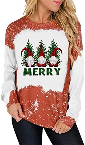 Womens Causal Loose Crewneck Fall Loose Tops Sweatshirts Long Sleeve Christmas Print Plus Size Pullover Top Streetwear 7 Womens Causal Loose Crewneck Fall Loose Tops Sweatshirts Long Sleeve Christmas Print Plus Size Pullover Top Streetwear - Image 7