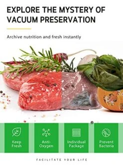 Vacuum Sealer Bags, 6 Pack 3 Rolls 11" X 20' And 3 Rolls 8" X 20' Commercial Grade Bag Rolls, Food Vac Bags For Storage, Meal Prep Or Sous Vide 9 Vacuum Sealer Bags, 6 Pack 3 Rolls 11" X 20' And 3 Rolls 8" X 20' Commercial Grade Bag Rolls, Food Vac Bags For Storage, Meal Prep Or Sous Vide -Peugeot Shop 511UC4bDl8L