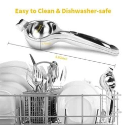 Lemon Squeezer Stainless Steel Manual Fruit Squeezer, Citrus Squeezer Fruit Juice Reamer Fast Handle Press Tool, Manual Juicer Perfect For Juicing Oranges, Pomegranate, Lemons & Limes -Peugeot Shop 511VRfI2psL