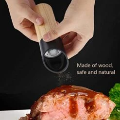 Wooden Pepper Grinder, Protective Spice Mill Salt Shaker For Kitchen(Black) -Peugeot Shop 511VYUzSpdL