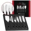 6-Piece Premium Cheese Knife Set | 6 Stainless Steel German Knives With Storage Box | Perfect For Charcuterie Boards And Cheese Platters | Charcuterie Accessories