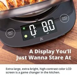 Food Weight Scale With Bowl - Super Accurate, Single Sensor, Digital Kitchen Scale | Master Food Prep With A Custom-Built Bowl That Fits On Top | A Greater Goods Product Designed In St. Louis -Peugeot Shop 511XGwfq75L