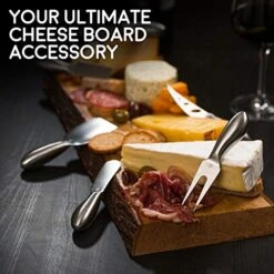 Unar 6-Piece Cheese Knife Set - Premium Stainless Steel Cheese Knives Collection - Charcuterie Board Accessories Gift Ready W/ 15 Festive Recipes 12 Unar 6-Piece Cheese Knife Set - Premium Stainless Steel Cheese Knives Collection - Charcuterie Board Accessories Gift Ready W/ 15 Festive Recipes -Peugeot Shop 511ezdl4ZpL