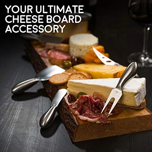 Unar 6-Piece Cheese Knife Set - Premium Stainless Steel Cheese Knives Collection - Charcuterie Board Accessories Gift Ready W/ 15 Festive Recipes 5 Unar 6-Piece Cheese Knife Set - Premium Stainless Steel Cheese Knives Collection - Charcuterie Board Accessories Gift Ready W/ 15 Festive Recipes - Image 5