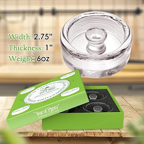 Of Plenty Fermentation Weights - NonSlip Grip Handle - For Fermenting Sauerkraut, Pickles, Kimchi In Wide Mouth Mason Jars - Lead/Cadmium Free - (Set Of 4) 2 Of Plenty Fermentation Weights - NonSlip Grip Handle - For Fermenting Sauerkraut, Pickles, Kimchi In Wide Mouth Mason Jars - Lead/Cadmium Free - (Set Of 4) - Image 2