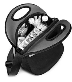 Spicy Relish Tote Neoprene Lunch Bag With Adjustable Crossbody Strap Black LB12-BLK -Peugeot Shop 511ghnGx1WL