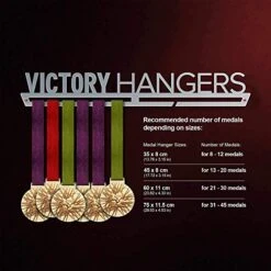 VICTORY HANGERS Riding Medal Hanger Display - Wall Mounted Award Metal Holder - 100% Stainless Steel Rack For Champions 7 VICTORY HANGERS Riding Medal Hanger Display - Wall Mounted Award Metal Holder - 100% Stainless Steel Rack For Champions -Peugeot Shop 511nNzCg1iL