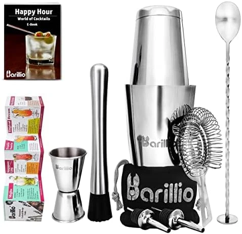 Ston Shaker Cocktail Shaker Set | Professional Bartender Kit With Weighted Martini Mixer, Hawthorne Strainer, Jigger, Mojito Muddler, Mixing Spoon & 2 Liquor Pourers…… 9 Ston Shaker Cocktail Shaker Set | Professional Bartender Kit With Weighted Martini Mixer, Hawthorne Strainer, Jigger, Mojito Muddler, Mixing Spoon & 2 Liquor Pourers…… - Image 9