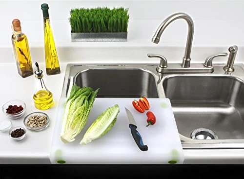 431-22-383 Kitchen Workboard/Cutting Board, 12.5 By 17", Natural/Green 2 431-22-383 Kitchen Workboard/Cutting Board, 12.5 By 17", Natural/Green - Image 2