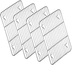 Ooling Rack Set For Baking Cooking Roasting Oven Use, 4-Piece Stainless Steel Grill Racks, Fit Various Size Cookie Sheets - Oven & Dishwasher Safe -Peugeot Shop 51249yuAPS. AC