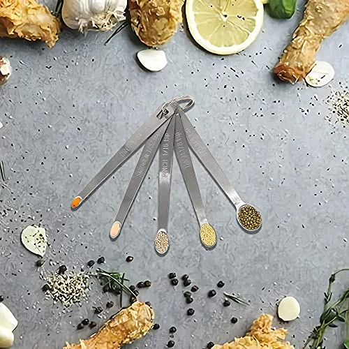 5PCS Stainless Steel Measuring Spoons Mini Spoon For Home Kitchen Baking Cooking- 1/64, 1/32, 1/16, 1/8 And 1/4 Teaspoon 3 5PCS Stainless Steel Measuring Spoons Mini Spoon For Home Kitchen Baking Cooking- 1/64, 1/32, 1/16, 1/8 And 1/4 Teaspoon - Image 3