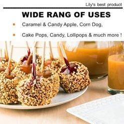 5.5 Inch Study Bamboo Skewers - 5mm Thick Natural Semi Point Bamboo Sticks BBQ Caramel Candy Apple Sticks For Corn Dog,Corn Cob,Cookie,Lollipop,Kabob,Gril.(100 Pcs) -Peugeot Shop 512Bm8coDPL
