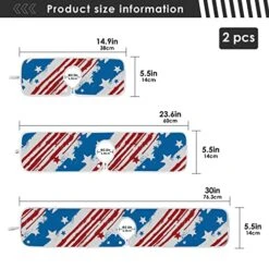2 Pack Kitchen Faucet Mat Absorbent Washable Sink Splash Guard Faucet Drip Drying Mat Bar Countertop Water Catcher Mat Large 30x5 Inch Usa Flag-2