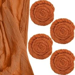 4 Pieces Gauze Cheesecloth Table Runner Cheese Cloth Runner For Wedding Tablecloth Boho Rustic Event Centerpiece Runner For Reception Bridal Shower Birthday Table Decor (Light Brown, 35 X 157 Inch) -Peugeot Shop 512GroepsJL. AC