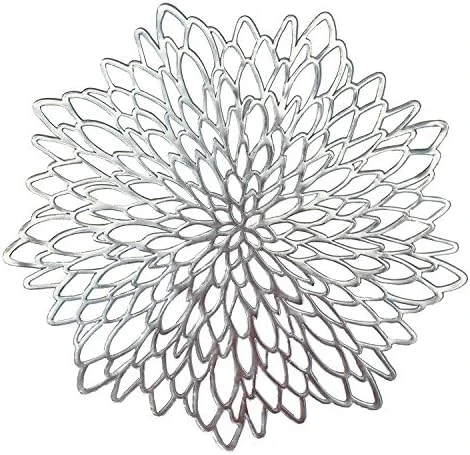 " OCCASIONS " 10 Pieces Pack Pressed Vinyl Metallic Placemats/Wedding Accent Centerpiece Placemat (Leaf, Rose Gold) 6 " OCCASIONS " 10 Pieces Pack Pressed Vinyl Metallic Placemats/Wedding Accent Centerpiece Placemat (Leaf, Rose Gold) - Image 6