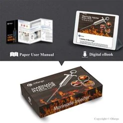 Meat Injector, Meat Injectors For Smoking With 3 Marinade Food Injector Syringe Needles, Injector Marinades For Meats, Turkey, Brisket; 2-oz Capacity -Peugeot Shop 512LiKd3nbL