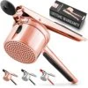 Large Potato Ricer Stainless Steel Professional (13.5oz) - Heavy-Duty Ricer For Mashed Potatoes - Manual Ricer Kitchen Tool With Non-Slip Handle - Mashed Potatoes Masher (Rose Gold)