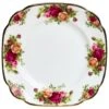 Old Country Roses Square Salad Plate