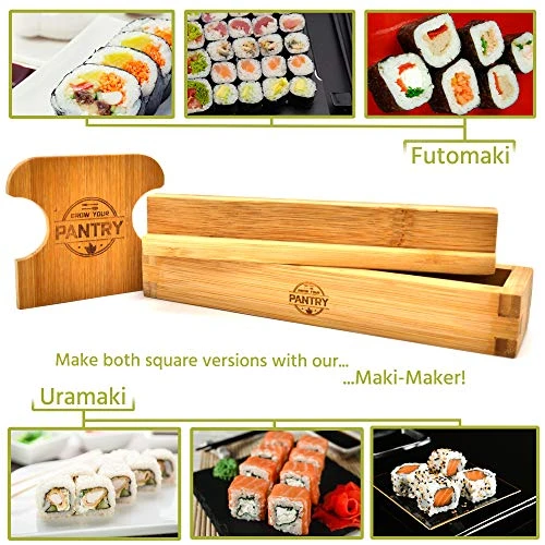 Sushi And Maki Making Kit - With Sushi Rolling Mat, Bamboo Maki Mold And Japanese Sauce Tray. Plus Chopsticks And Spreader Paddles. The Set For Sushi Lovers. 2 Sushi And Maki Making Kit - With Sushi Rolling Mat, Bamboo Maki Mold And Japanese Sauce Tray. Plus Chopsticks And Spreader Paddles. The Set For Sushi Lovers. - Image 2