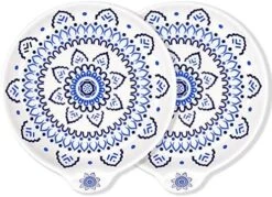 Blue Spoon Rest, Ceramic Spoon Holder For Stove Top, Kitchen, Countertop【SET OF TWO】 -Peugeot Shop 512hOWh6QvL. AC