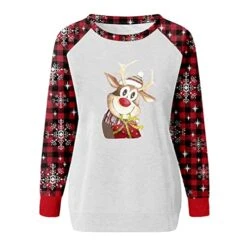 Sweatshirts For Women Loose Fit Fall Crew Neck Sweatshirts Long Sleeve Christmas Print Fashion Pullover Top Fall Clothes -Peugeot Shop 512iBkwknwL