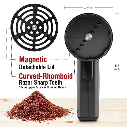 Auto9 2.5" Large Electric Grinder: Auto Spice Grinder With Auto Dispensing, Portable 4 Gram Capacity Grinder For Food Spices With Two-Direction Rocker Switch Block Free(Black) 3 Auto9 2.5" Large Electric Grinder: Auto Spice Grinder With Auto Dispensing, Portable 4 Gram Capacity Grinder For Food Spices With Two-Direction Rocker Switch Block Free(Black) - Image 3