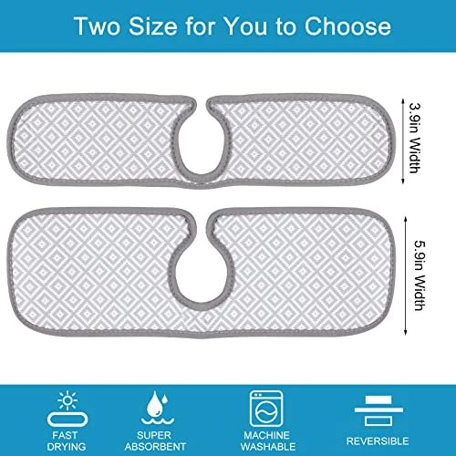 Faucet Absorbent Mat, 2 Packs Eco-friendly Sink Drip And Splash Protector, Dishwasher Safe Microfiber Dish Drying Mat For Kitchen, Bar, And RV, 17.7 Inches X 3.9 Inches 7 Faucet Absorbent Mat, 2 Packs Eco-friendly Sink Drip And Splash Protector, Dishwasher Safe Microfiber Dish Drying Mat For Kitchen, Bar, And RV, 17.7 Inches X 3.9 Inches - Image 7
