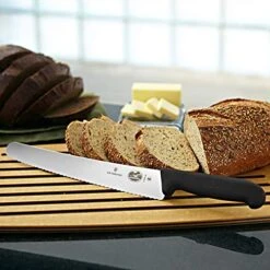 Victorinox 10.25 Inch Bread Knife | High Carbon Stainless Steel Serrated Blade For Efficient Slicing, Ergonomic Fibrox Pro Handle -Peugeot Shop 512kBAOqFRL