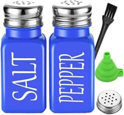 Lue Salt And Pepper Shaker Set For Blue Kitchen Decor And Accessories,Glass Salt And Pepper Shaker Set With Stainless Steel Lid,Suitable For Home Wedding Restaurant-Blue Salt And Pepper Shakers -Peugeot Shop 512kN2NzxTL. AC