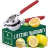 Citrus Juicer | Metal Lemon Squeezer | Lime And Lemon Juicer Stainless Steel With Silicone Handles | Manual Juicer, Citrus Squeezer, Hand Held Juicer | Bar Juicer For Bartender Accessories