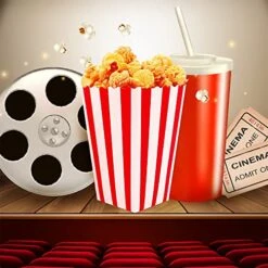 24 Pack Popcorn Box Popcorn Bag Popcorn Bucket Striped Wavy Paper Popcorn Container Cardboard Candy Container For Party Carnival Movie Night -Peugeot Shop 512m7sYn0UL