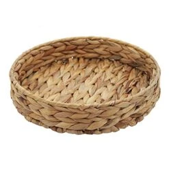 Fruit Tray Weaving By Grass, Round Bins For Vegetable, Arts And Crafts. (Large)