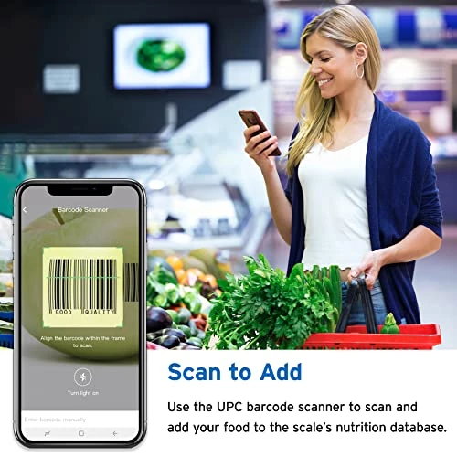 Nutrition Smart Food Kitchen Scale, Digital Ounces And Grams For Cooking, Baking, Meal Prep, Dieting, And Weight Loss, 11 Pounds-Bluetooth, 304 Stainless Steel 4 Nutrition Smart Food Kitchen Scale, Digital Ounces And Grams For Cooking, Baking, Meal Prep, Dieting, And Weight Loss, 11 Pounds-Bluetooth, 304 Stainless Steel - Image 4