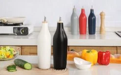 Ceramic Olive Oil Dispenser Bottle, Opaque Oil Cruet Protects Oil To Reduce Oxidation, Suitable For Storage Of Oil, Vinegar, Coffee Syrups & Other Liquids 17 Fl Oz, Pack Of 1(Black) 14 Ceramic Olive Oil Dispenser Bottle, Opaque Oil Cruet Protects Oil To Reduce Oxidation, Suitable For Storage Of Oil, Vinegar, Coffee Syrups & Other Liquids 17 Fl Oz, Pack Of 1(Black) -Peugeot Shop 5138cGeuuNL