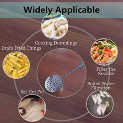 Kimmer Slotted Spoon, [Rustproof, Integral Forming, Durable] Newness 304 Stainless Steel Slotted Spoon With Vacuum Ergonomic Handle, Comfortable Grip Design Strainer Ladle For Kitchen, 14.96 Inches -Peugeot Shop 513AV1FjCqL