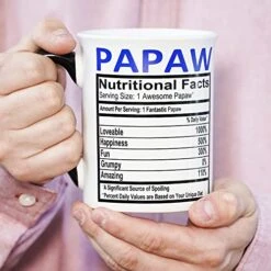 Papaw Mug, 16oz. Large Ceramic Papaw Coffee Mug, Papaw Gifts -Peugeot Shop 513B6fjyimL