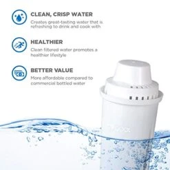 Commercial Cool CCWFB6 Brita Water Filter Replacements, White, 6 Pack -Peugeot Shop 513D3Hp10qL