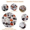 Halloween Printed Tablecloth 57x120 Inches Broom Cat Polyester Fabric Pumpkin Tablecloth For Holiday Party Dinner Table Cover Decor