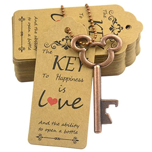 52pcs Vintage Skeleton Key Bottle Opener Party Favor Wedding Favor Guest Souvenir Gift Set With Escort Thank You Tag Card And Keychain (Antique Copper) 1 52pcs Vintage Skeleton Key Bottle Opener Party Favor Wedding Favor Guest Souvenir Gift Set With Escort Thank You Tag Card And Keychain (Antique Copper)