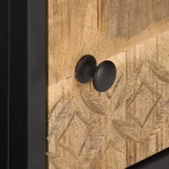 CHARMMA TV Cabinet With Carved Door 35.4"x11.8"x15.7" Rough Mango Wood-17.3KG 8 CHARMMA TV Cabinet With Carved Door 35.4"x11.8"x15.7" Rough Mango Wood-17.3KG -Peugeot Shop 513NTbtmwJL