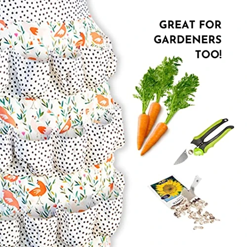 Egg Apron For Fresh Eggs, Egg Collecting Apron With 18 Deep Pockets, Chicken Egg Apron For Women, Egg Gathering Apron 3 Egg Apron For Fresh Eggs, Egg Collecting Apron With 18 Deep Pockets, Chicken Egg Apron For Women, Egg Gathering Apron - Image 3