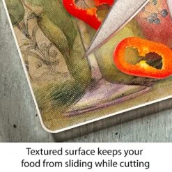 Art Wine Country Decorative 3mm Heat Tolerant Tempered Glass Cutting Board 15" X 12" Made In The USA Dishwasher Safe -Peugeot Shop 513cjFmnGqL