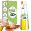 Oil Sprayer For Cooking, 200 Ml Olive Oli Sprayer, Oil Mister, Food Grade Olive Oli Sprayer Bottle, Oil Spritzer For Cooking, Kitchen, Air Fryer, Salad, Baking, Grilling, Frying, Roasting (White)