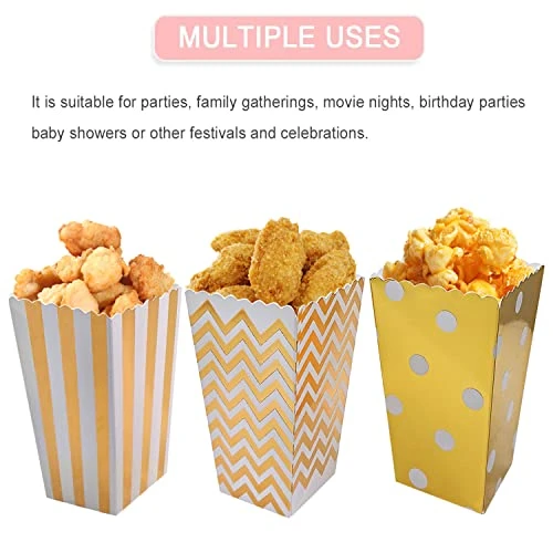 Popcorn Boxes 36 Pcs Cardboard Candy Containers For Small Movie Theater And Wedding Favors 6 Popcorn Boxes 36 Pcs Cardboard Candy Containers For Small Movie Theater And Wedding Favors - Image 6