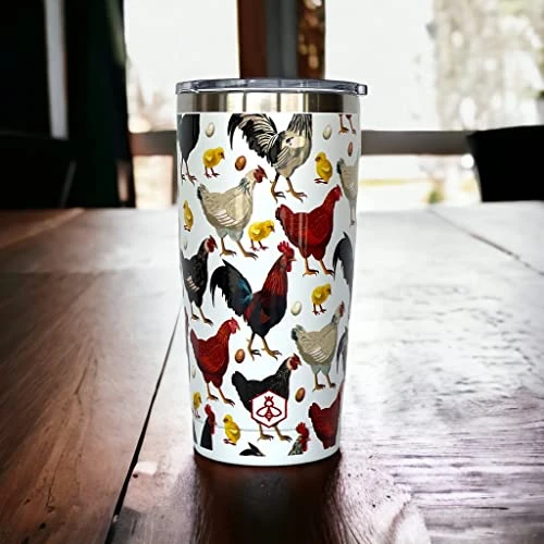 Chicken Gifts For Chicken Lovers Chickens Travel Coffee Mug W/Slider Lid | 20oz Spill Proof Insulated Coffee Tumbler | Chicken Mug | Great Gift For Birthday Or Christmas 2 Chicken Gifts For Chicken Lovers Chickens Travel Coffee Mug W/Slider Lid | 20oz Spill Proof Insulated Coffee Tumbler | Chicken Mug | Great Gift For Birthday Or Christmas - Image 2