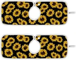 Sink Splash Guard Behind Faucet Mat For Kitchen Sink Drain Mat Faucet Handle Drip Catcher Tray For Bathroom 24 Inch Dish Drying Mat Blue Boho Microfiber Pack Of 2 -Peugeot Shop 513sHsH4MwL. AC